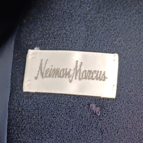 Vintage Navy Blue Military Chic 100% Wool Double Breasted Structured Jacket - Picture 9 of 15